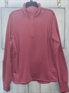 Vively Sz XL 1/2 Zip Pullover Moisture-Wicking Long Sleeve Top, Full Zip #sporty